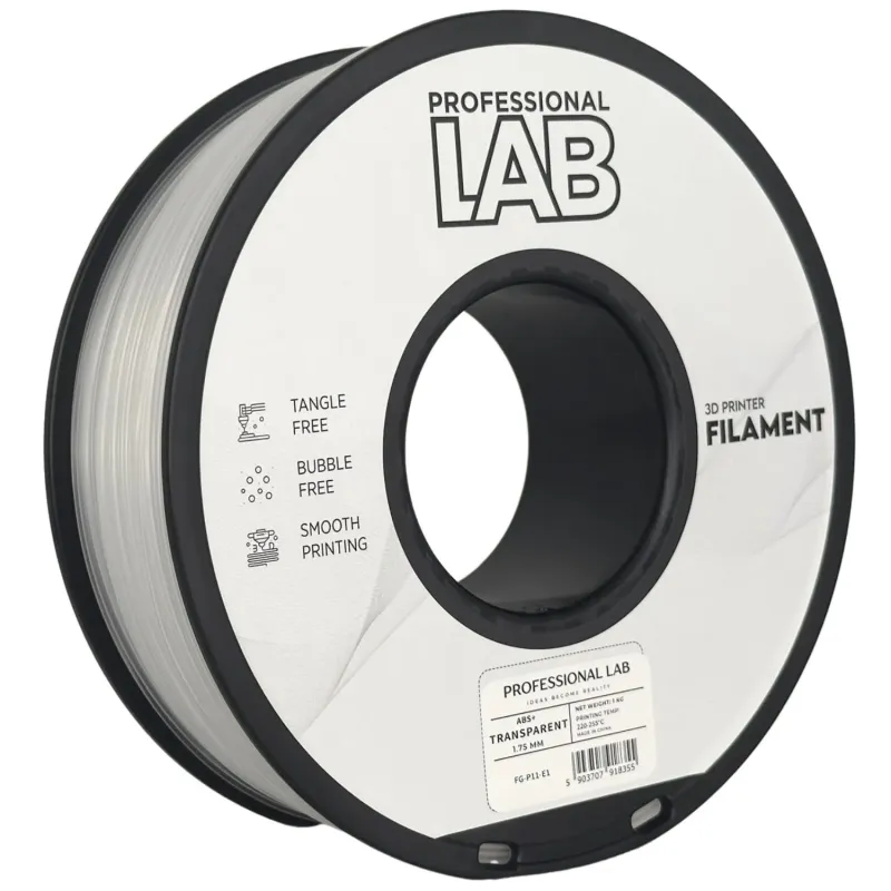 ABS+ transparent filament 1,75mm 1kg Professional LAB