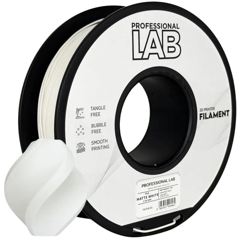 Filament PLA matte white 1,75mm 1kg Professional LAB