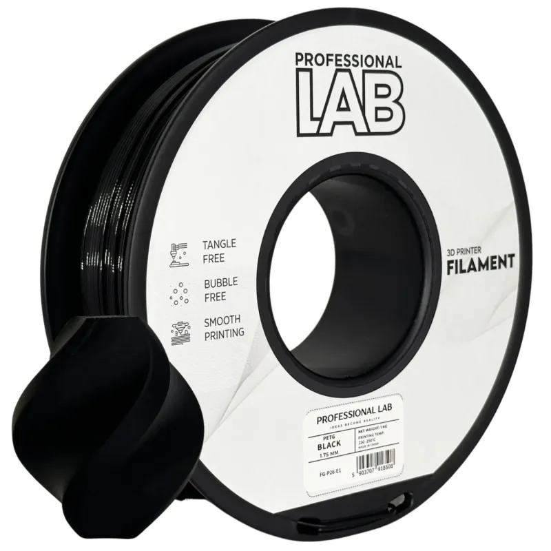 Filament PETG black 1,75mm 1kg Professional LAB