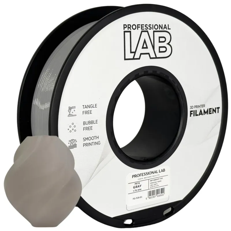 Filament PETG gray 1,75mm 1kg Professional LAB