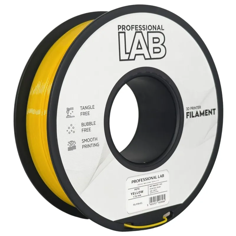 Filament PETG yellow 1,75mm 1kg Professional LAB