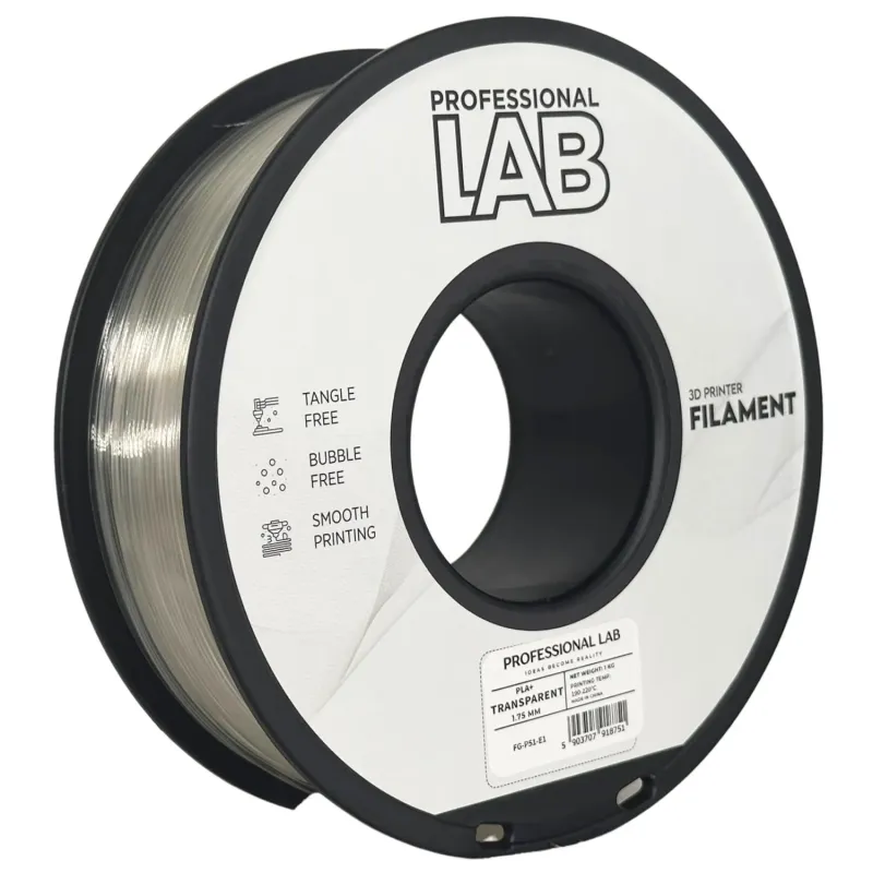 Filament PLA+ transparent 1,75mm 1kg Professional LAB
