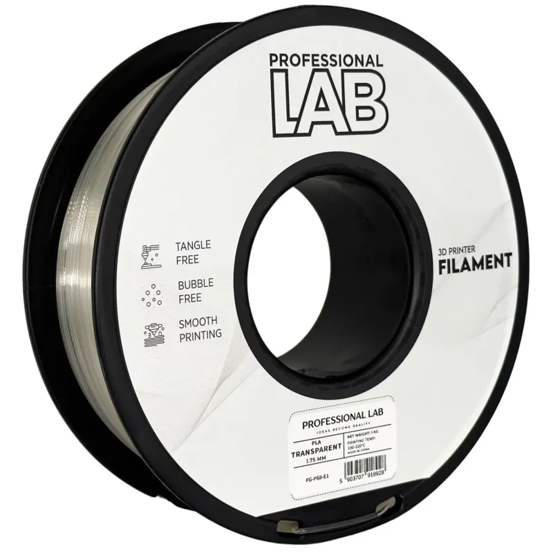 Filament PLA transparent 1,75mm 1kg Professional LAB