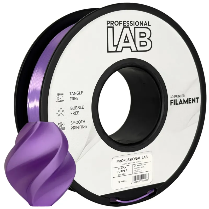 Filament Silk PLA purple 1,75mm 1kg Professional LAB