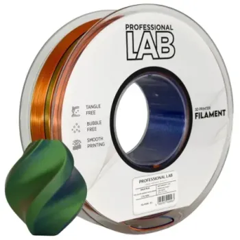 Filament Silk PLA Tri Color orange blue green 1,75mm 1kg Professional LAB